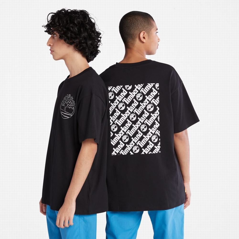 Pánské Tričko Timberland Graphic-Logo T-Shirt Černé | TI60132-629