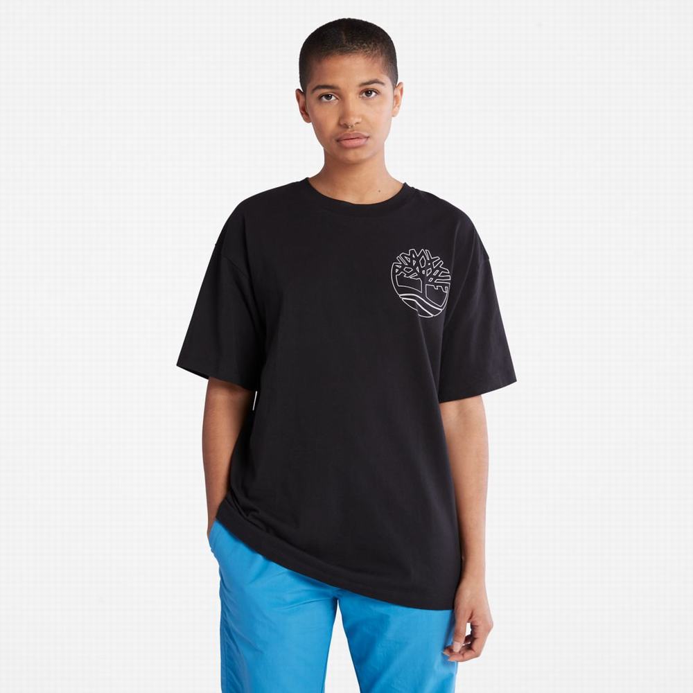 Pánské Tričko Timberland Graphic-Logo T-Shirt Černé | TI60132-629