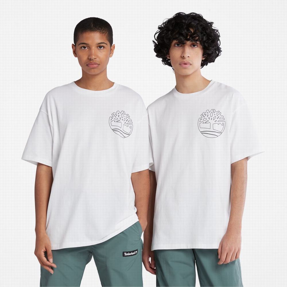 Pánské Tričko Timberland Graphic-Logo T-Shirt Bílé | TI68439-792