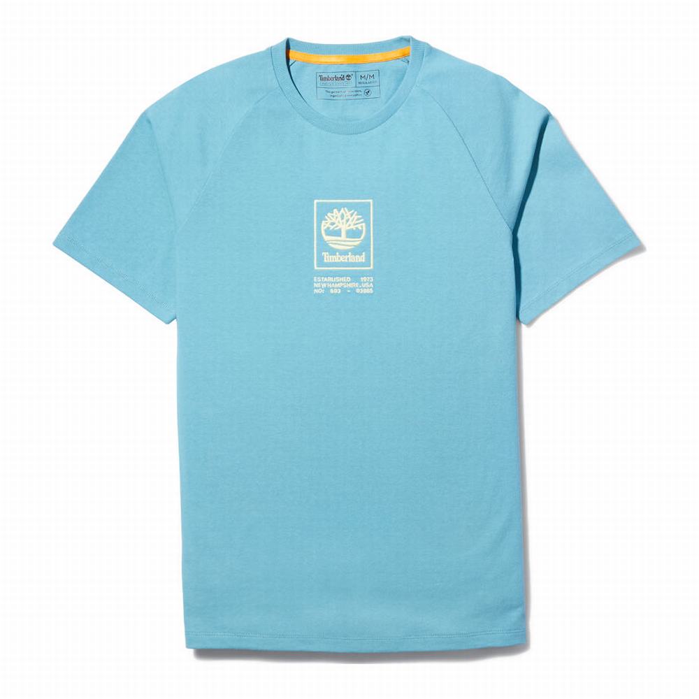 Pánské Tričko Timberland Heavyweight Logo T-Shirt Blankyt | TI19207-743