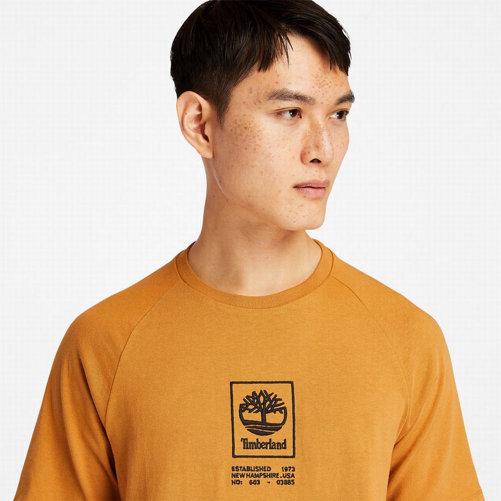 Pánské Tričko Timberland Heavyweight Logo T-Shirt Žluté | TI20467-619
