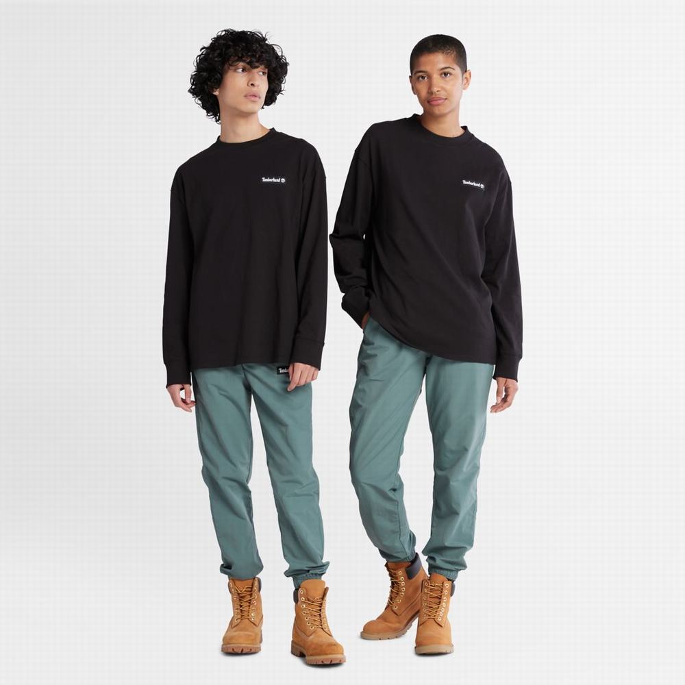 Pánské Tričko Timberland Heavyweight Long-Sleeve T-Shirt Černé | TI07643-709