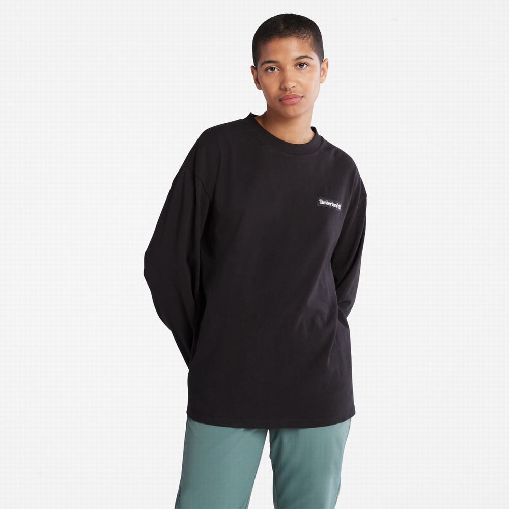 Pánské Tričko Timberland Heavyweight Long-Sleeve T-Shirt Černé | TI07643-709