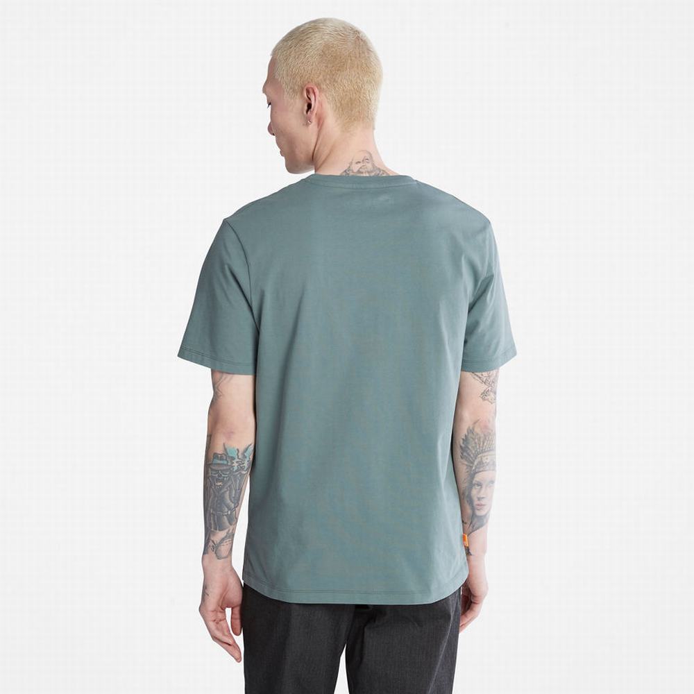 Pánské Tričko Timberland Kennebec River Tree-logo T-Shirt Zelene | TI30178-074