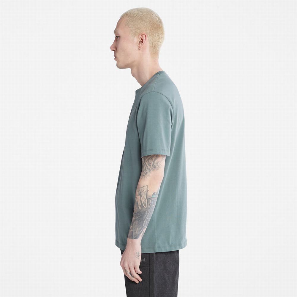 Pánské Tričko Timberland Kennebec River Tree-logo T-Shirt Zelene | TI30178-074