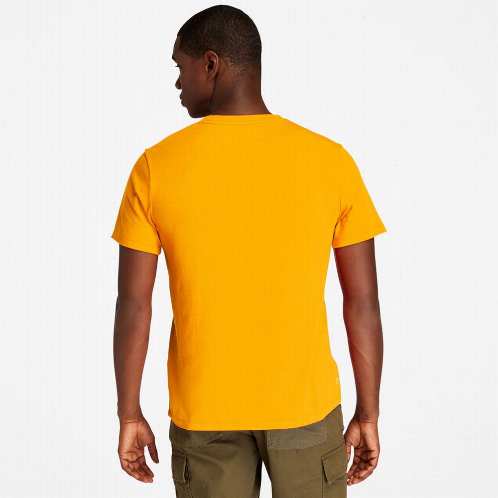 Pánské Tričko Timberland Kennebec River Tree Logo T-Shirt Oranžové | TI36742-218