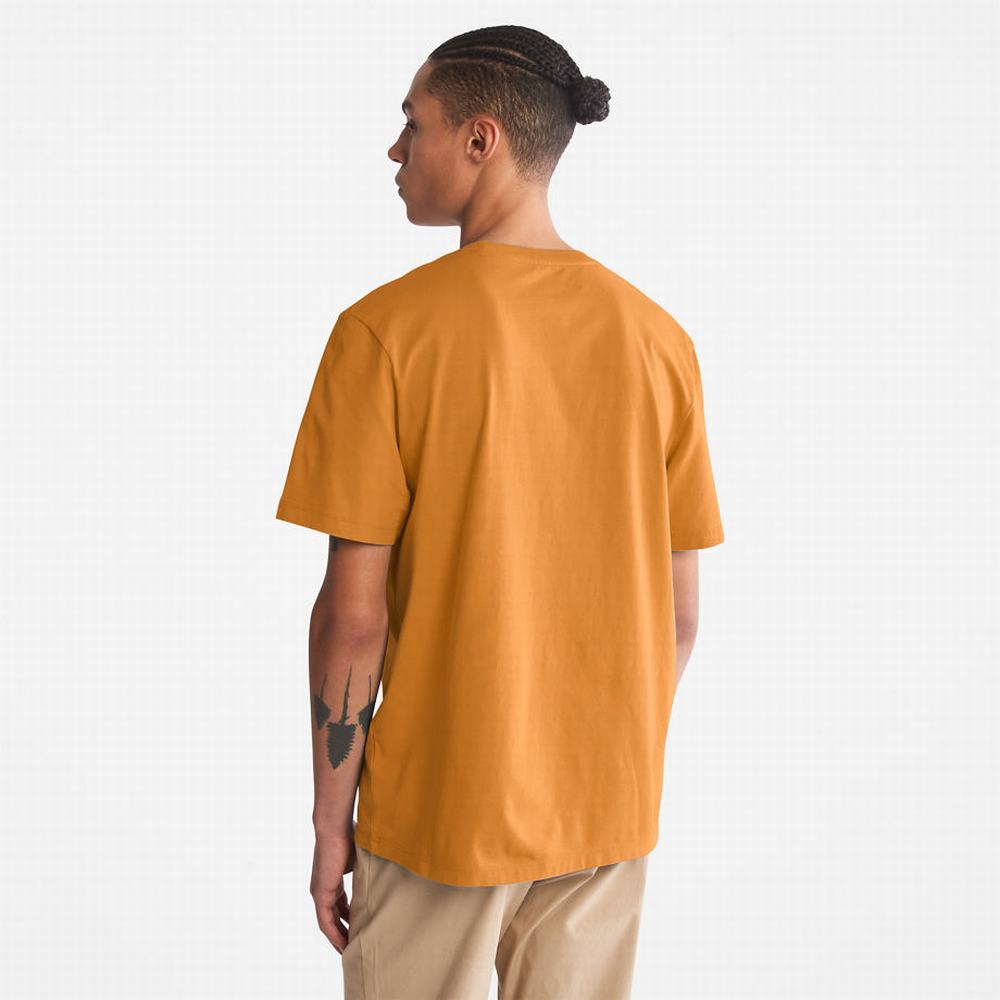 Pánské Tričko Timberland Kennebec River Tree Logo T-Shirt Žluté | TI38915-023