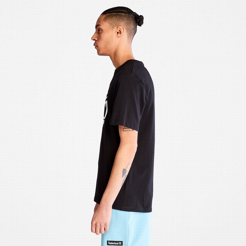 Pánské Tričko Timberland Kennebec River Tree Logo T-Shirt Černé | TI95123-932