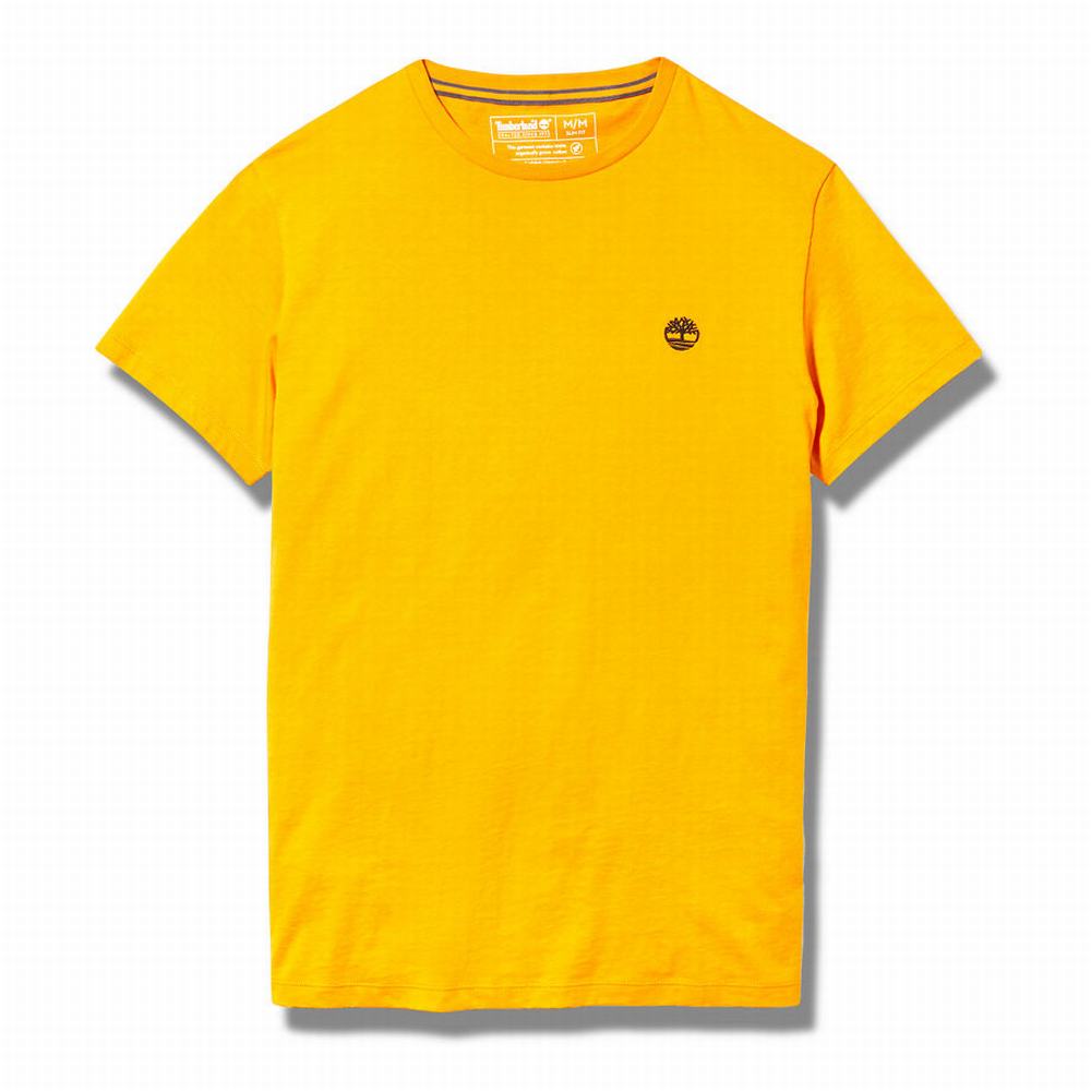 Pánské Tričko Timberland Krátké Sleeve Slim Logo Tee Oranžové | TI08473-280