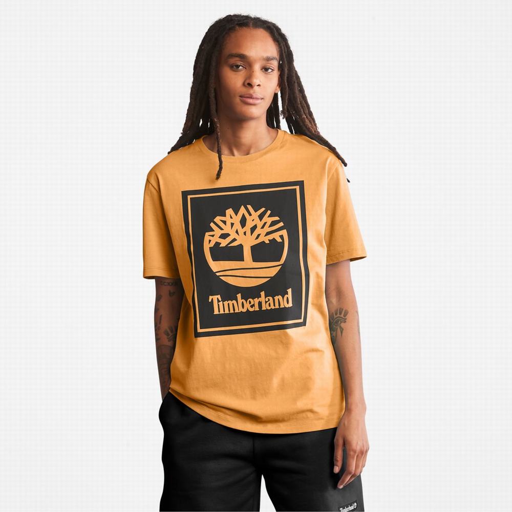 Pánské Tričko Timberland Logo T-Shirt Hnědé Černé | TI90456-895