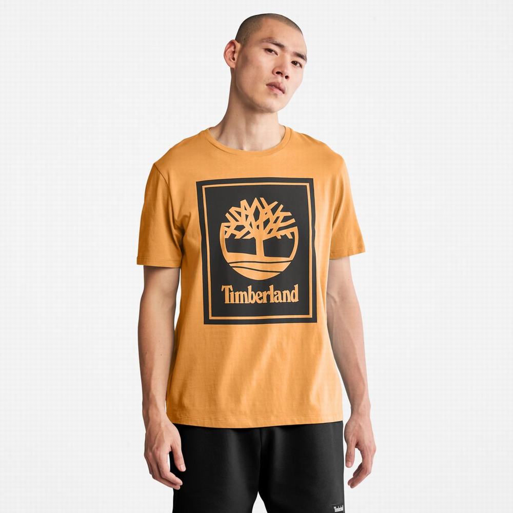 Pánské Tričko Timberland Logo T-Shirt Hnědé Černé | TI90456-895
