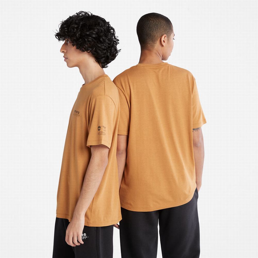 Pánské Tričko Timberland Luxe Pohodlí Essentials Tencel™ x Refibra™ T-Shirt Světle Hnědé | TI06592-276