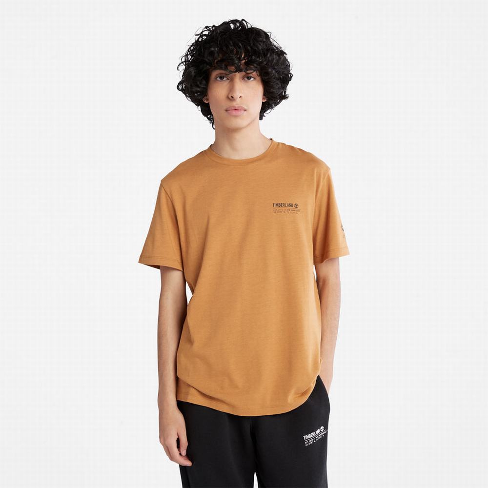 Pánské Tričko Timberland Luxe Pohodlí Essentials Tencel™ x Refibra™ T-Shirt Světle Hnědé | TI06592-276