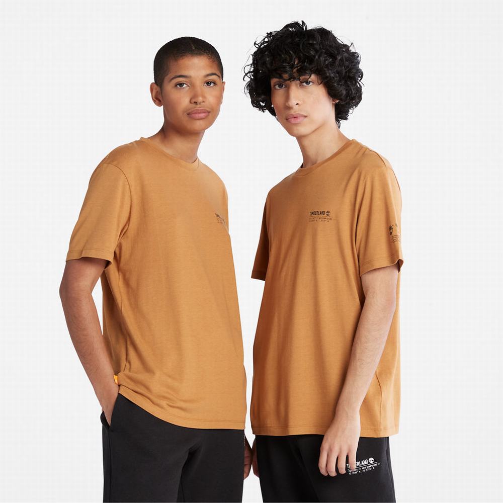Pánské Tričko Timberland Luxe Pohodlí Essentials Tencel™ x Refibra™ T-Shirt Světle Hnědé | TI06592-276