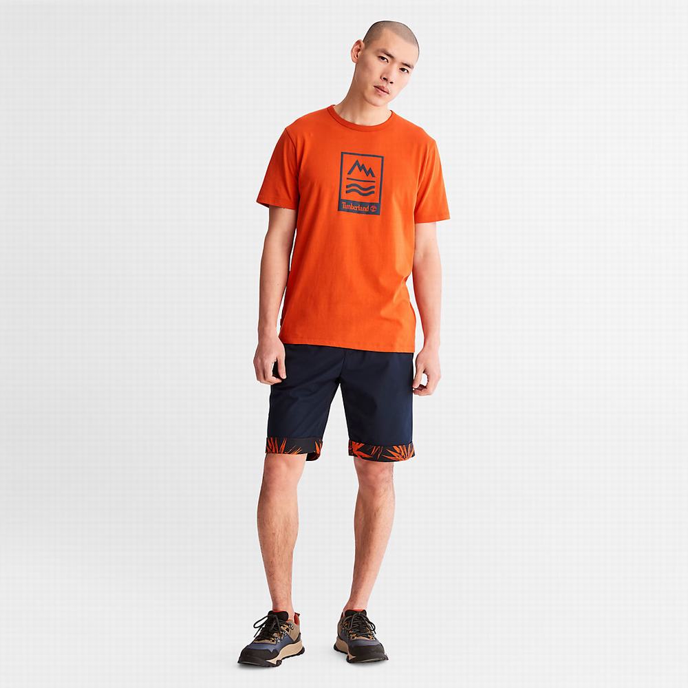 Pánské Tričko Timberland Mountains-to-Rivers T-Shirt Oranžové | TI76842-157