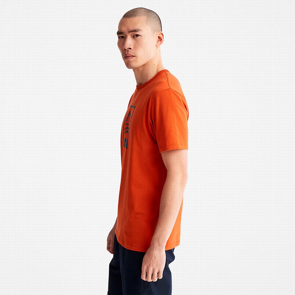Pánské Tričko Timberland Mountains-to-Rivers T-Shirt Oranžové | TI76842-157