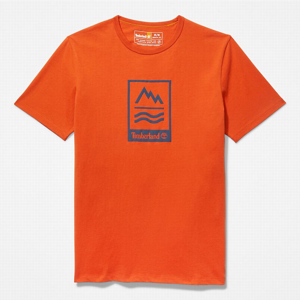 Pánské Tričko Timberland Mountains-to-Rivers T-Shirt Oranžové | TI76842-157