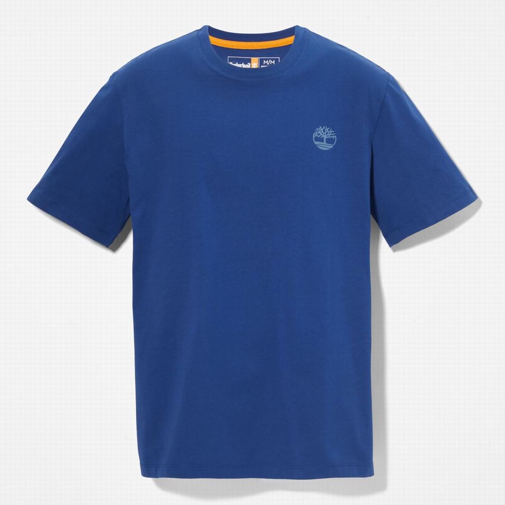 Pánské Tričko Timberland Multi-Logo Back-Graphic T-Shirt Blankyt | TI58769-470