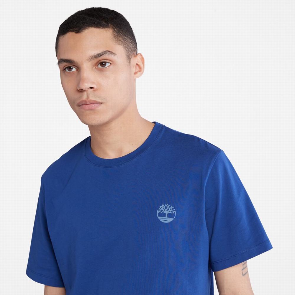 Pánské Tričko Timberland Multi-Logo Back-Graphic T-Shirt Blankyt | TI58769-470