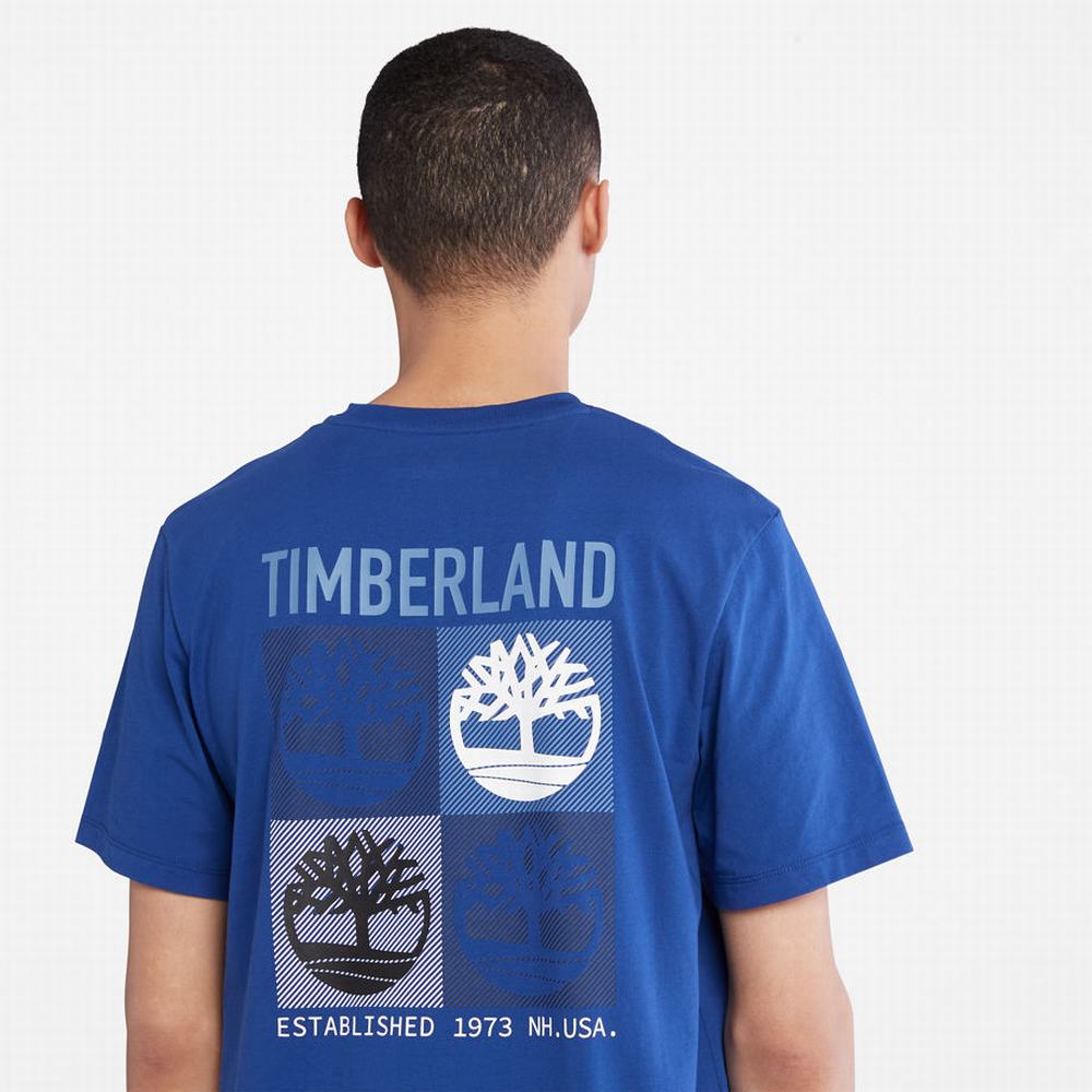 Pánské Tričko Timberland Multi-logo T-Shirt Tmavě Blankyt | TI05738-246