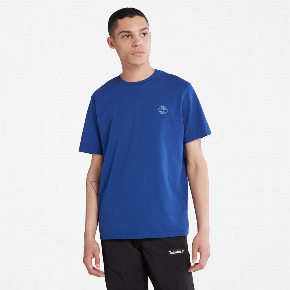 Pánské Tričko Timberland Multi-logo T-Shirt Tmavě Blankyt | TI05738-246