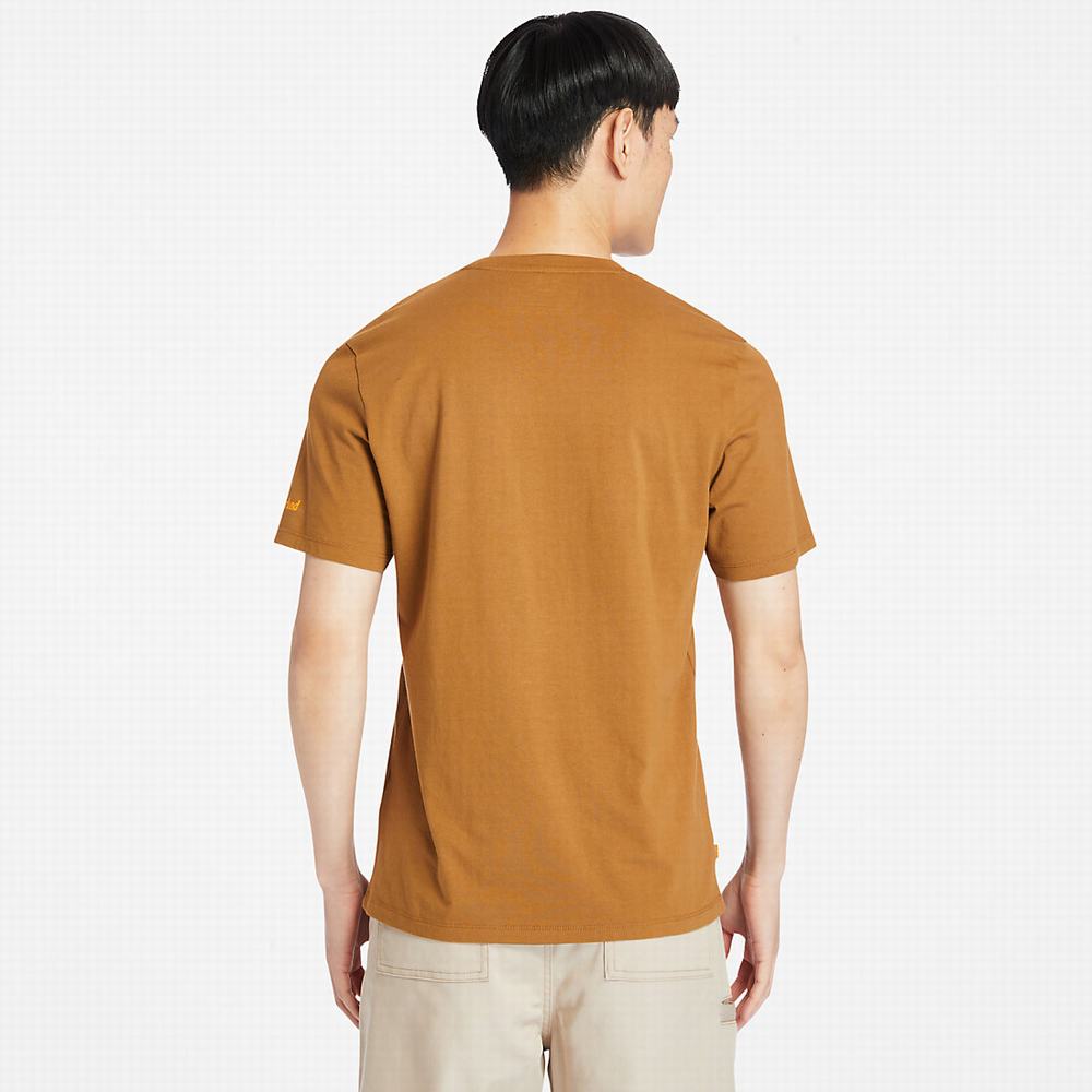 Pánské Tričko Timberland Organic Bavlněné Boot T-Shirt Hnědé | TI79502-385