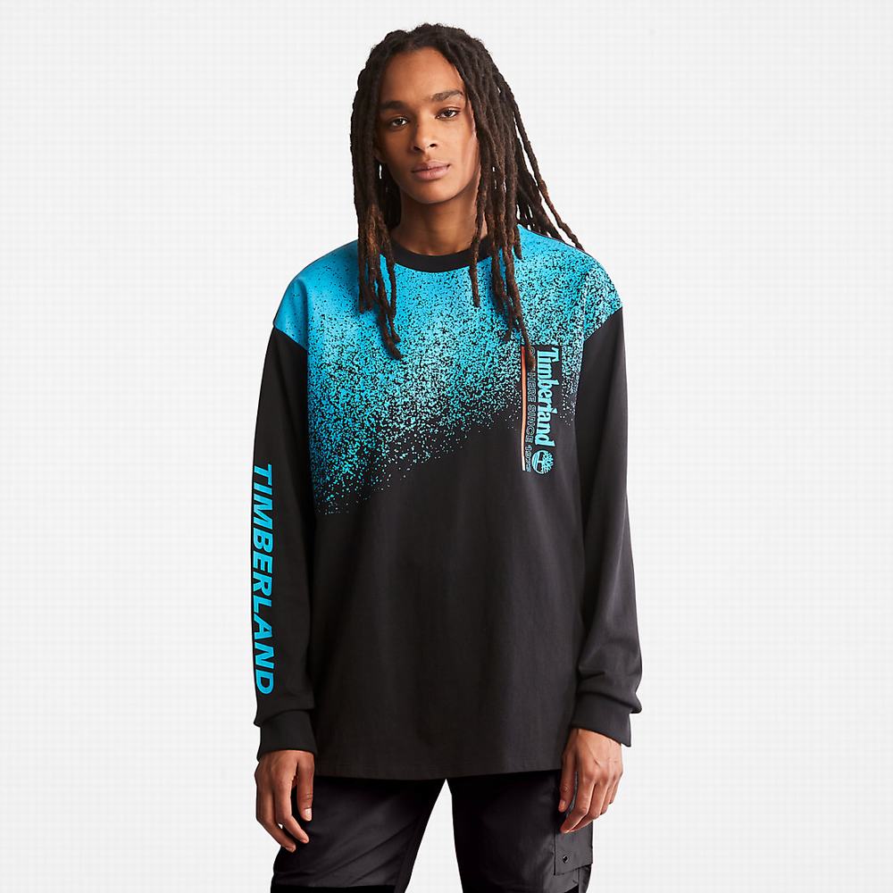 Pánské Tričko Timberland Outdoor Archive Long-sleeved Graphic T-Shirt Černé | TI91534-893