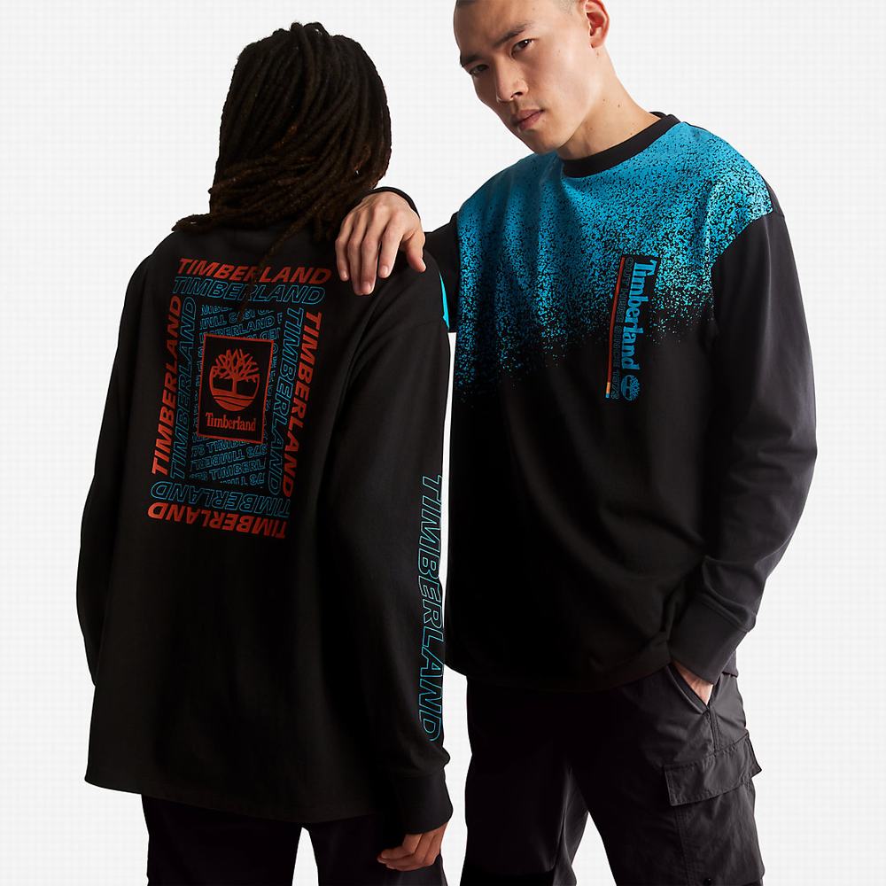 Pánské Tričko Timberland Outdoor Archive Long-sleeved Graphic T-Shirt Černé | TI91534-893