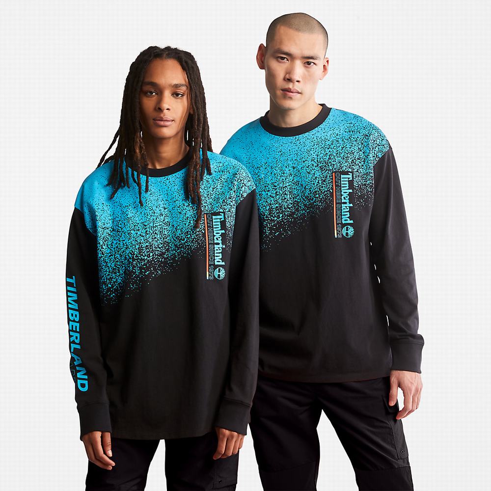 Pánské Tričko Timberland Outdoor Archive Long-sleeved Graphic T-Shirt Černé | TI91534-893