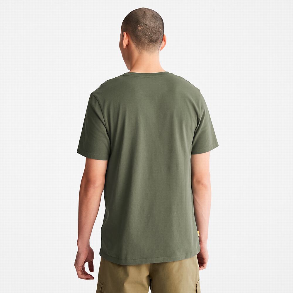 Pánské Tričko Timberland Outdoor Heritage Camo-Pocket T-Shirt Tmavě Zelene | TI13487-314