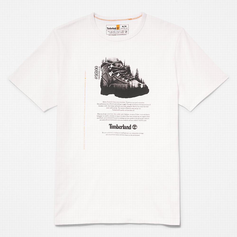 Pánské Tričko Timberland Outdoor Heritage Graphic T-Shirt Bílé | TI29483-054