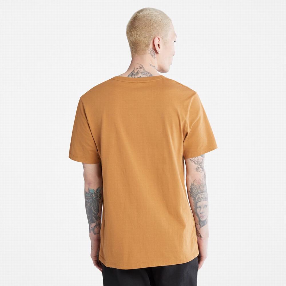 Pánské Tričko Timberland Outdoor Heritage Camo Tree-Logo T-Shirt Hnědé | TI81240-458