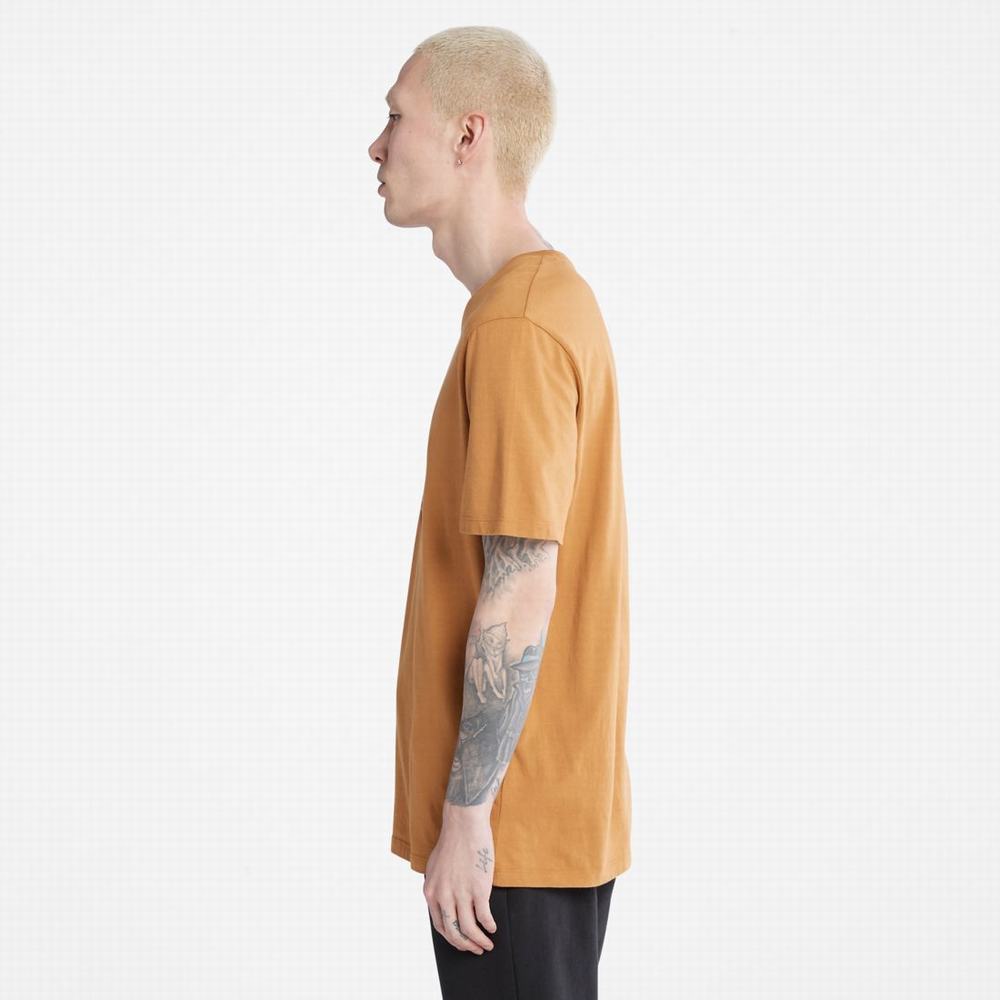 Pánské Tričko Timberland Outdoor Heritage Camo Tree-Logo T-Shirt Hnědé | TI81240-458