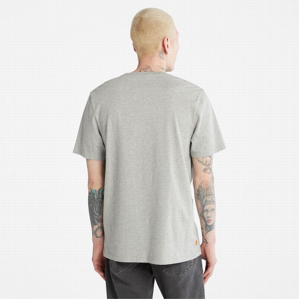 Pánské Tričko Timberland Outdoor Heritage Camo Tree-Logo T-Shirt Šedé | TI81976-356