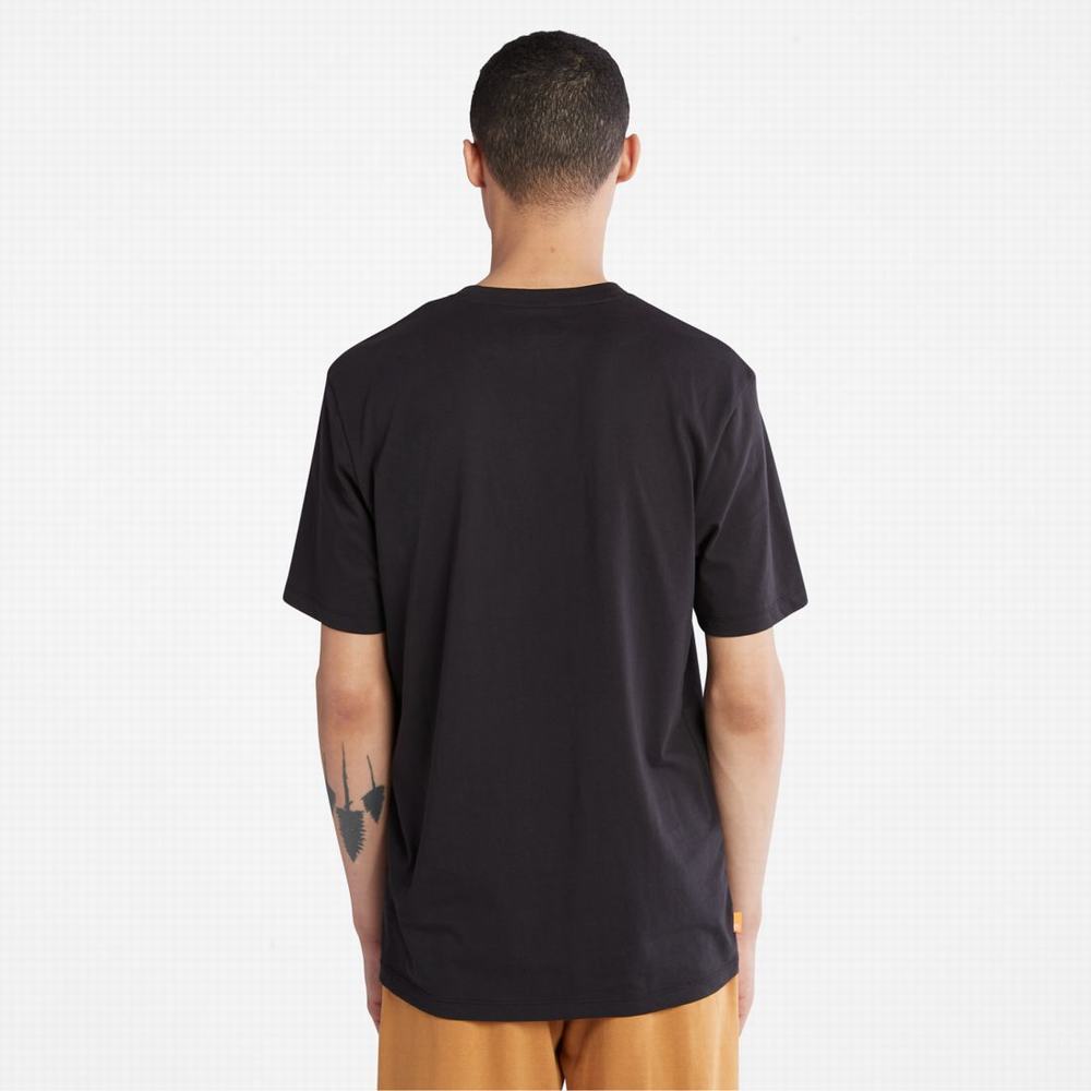 Pánské Tričko Timberland Outdoor Heritage Camo-Logo T-Shirt Černé | TI87102-539