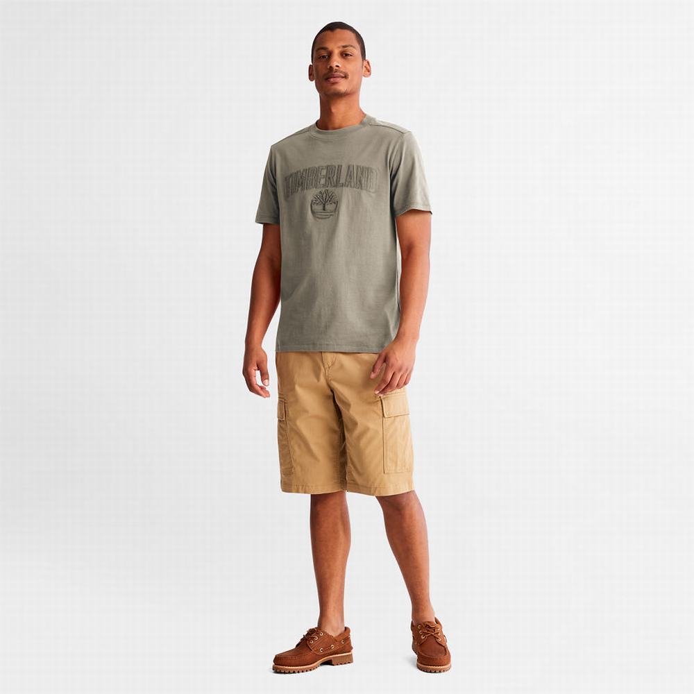 Pánské Tričko Timberland Outdoor Heritage EK+ Graphic T-Shirt Světle Šedé | TI95643-596