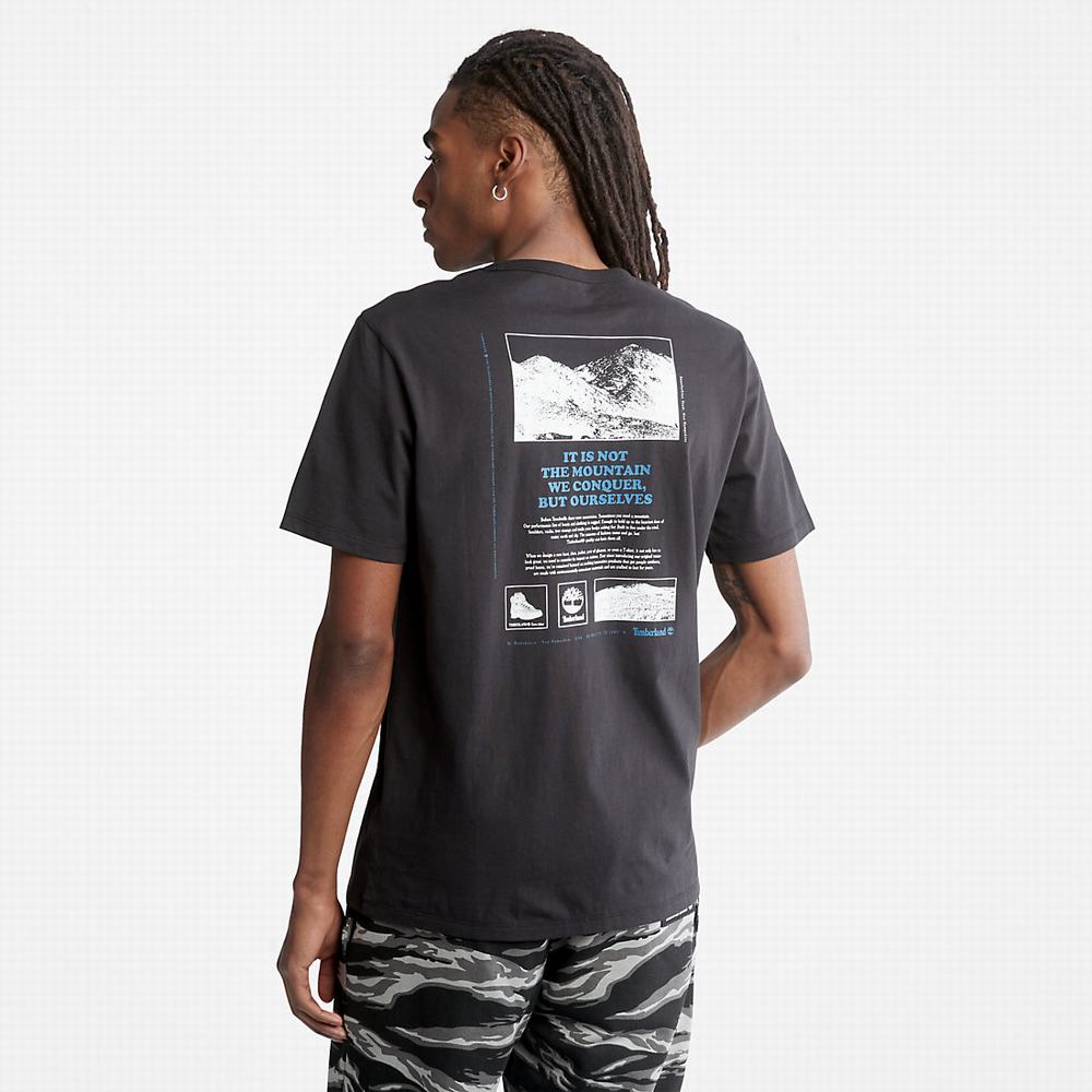 Pánské Tričko Timberland Outdoor Heritage Boot-Logo T-Shirt Černé | TI97681-506