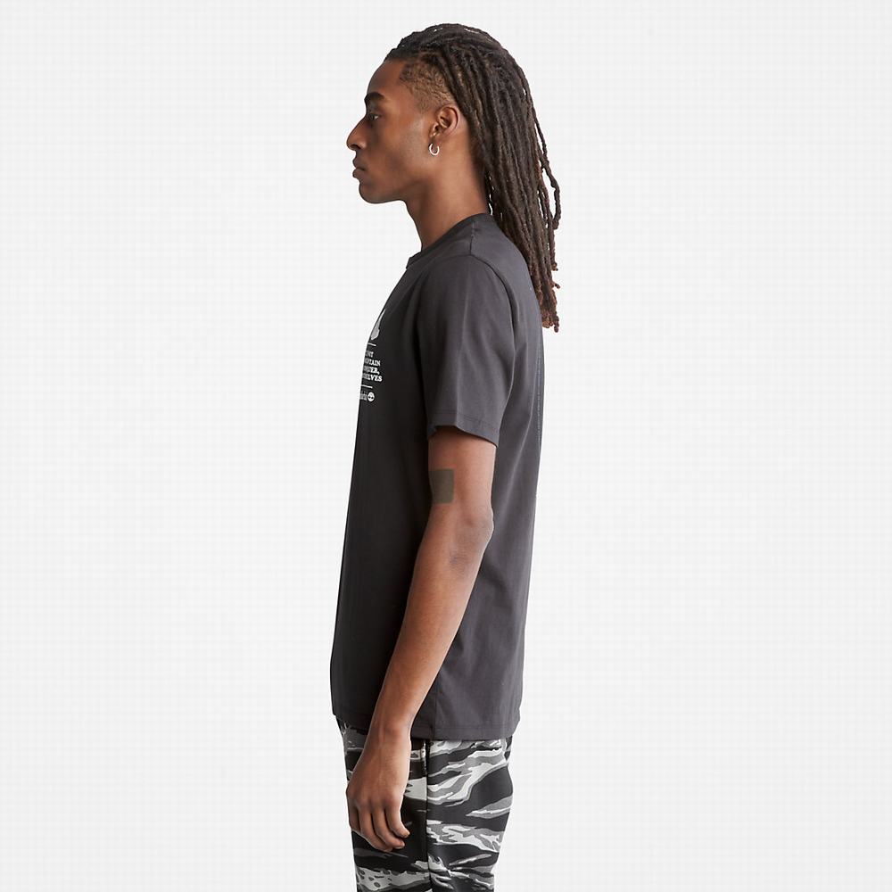 Pánské Tričko Timberland Outdoor Heritage Boot-Logo T-Shirt Černé | TI97681-506