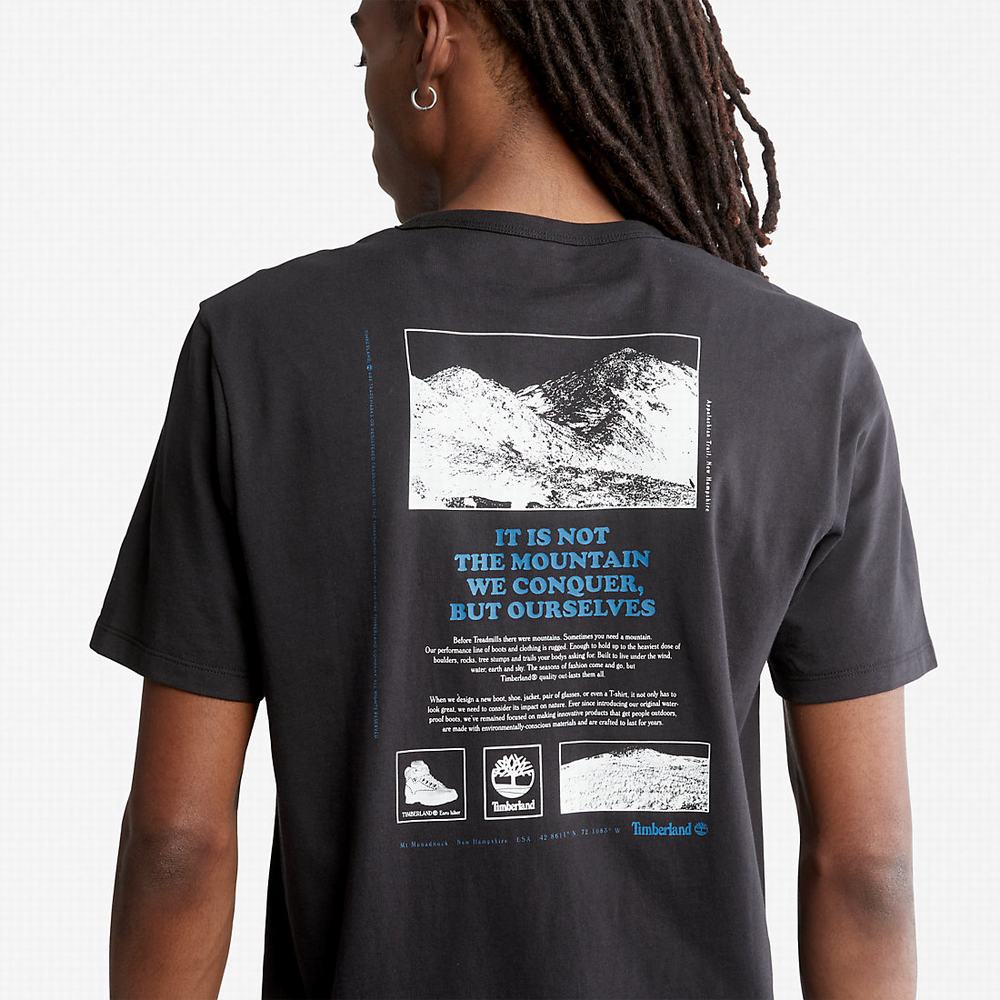 Pánské Tričko Timberland Outdoor Heritage Boot-Logo T-Shirt Černé | TI97681-506