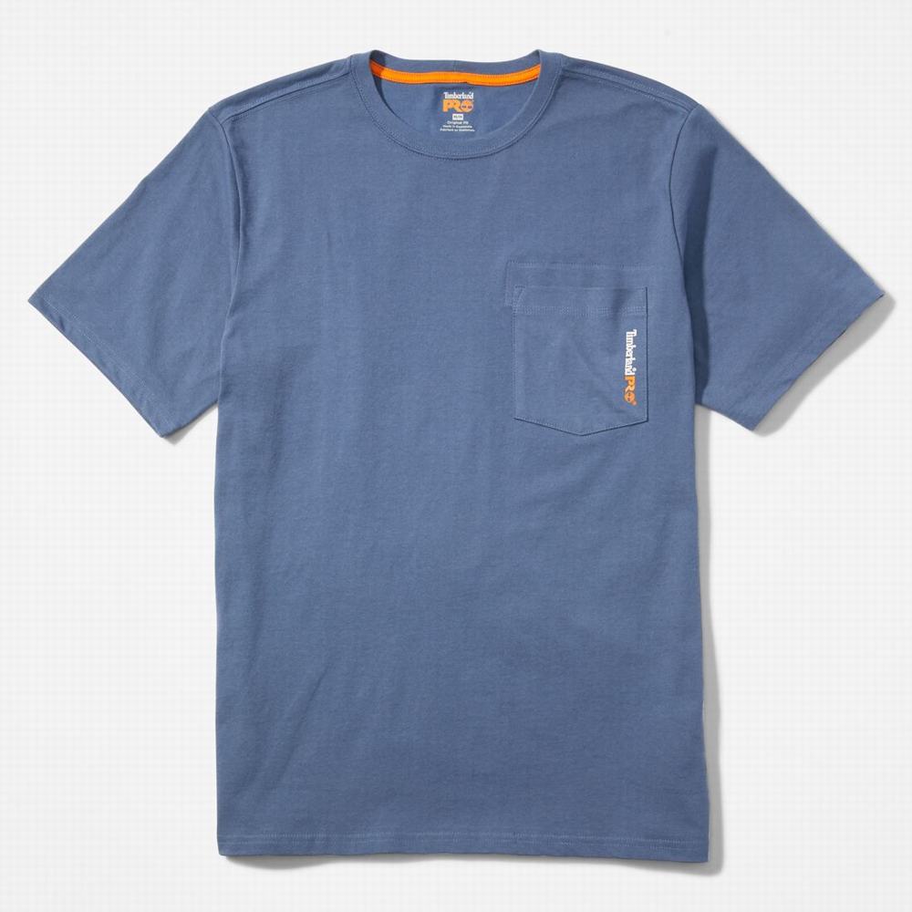 Pánské Tričko Timberland PRO® Base Plate Blended Krátké-Sleeve T-Shirt Indigo | TI05941-204