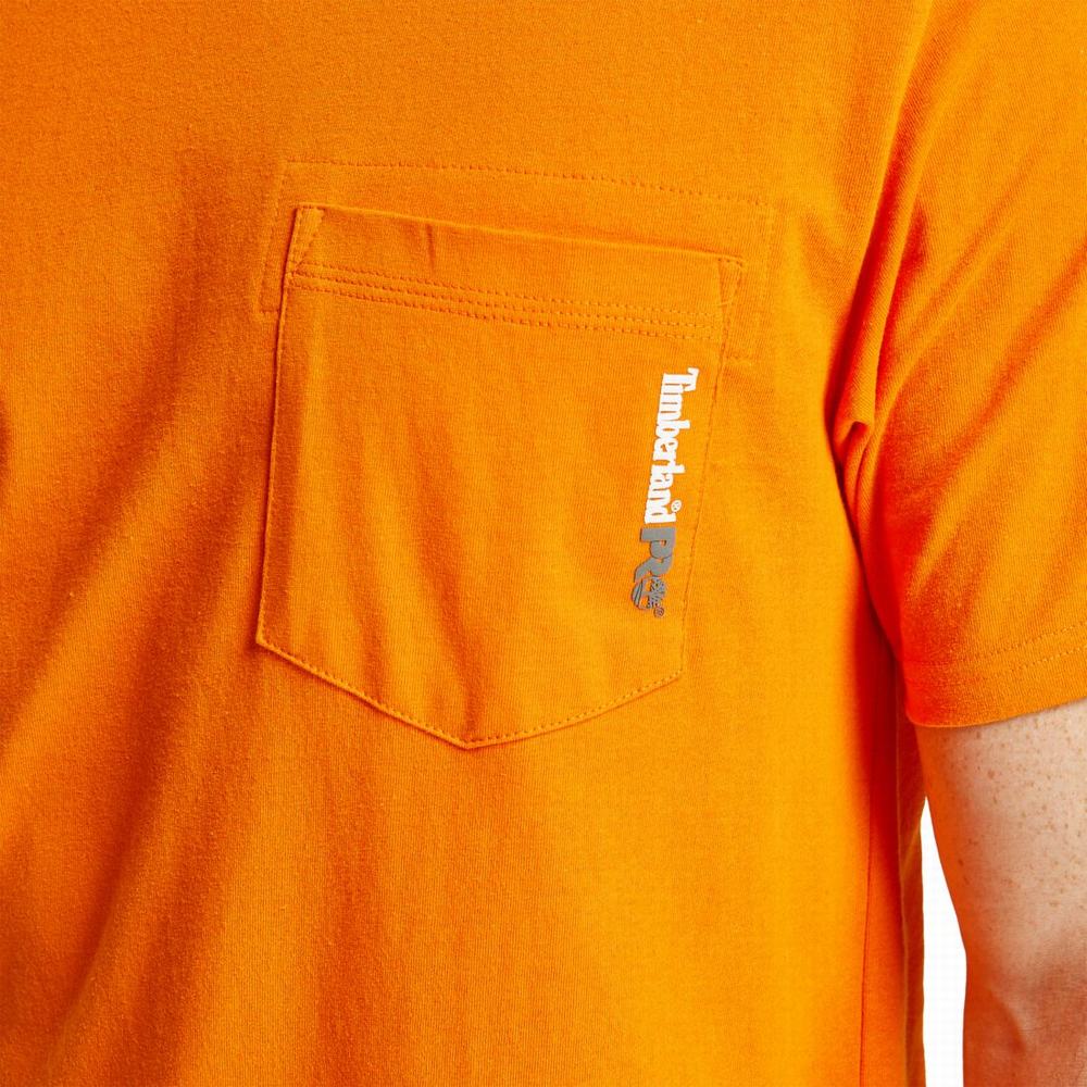 Pánské Tričko Timberland PRO® Base Plate Blended Krátké-Sleeve T-Shirt Oranžové | TI12689-031