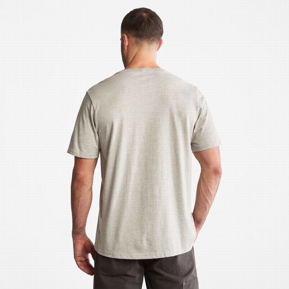 Pánské Tričko Timberland PRO® Base Plate Krátké-Sleeve Logo T-Shirt Světle Šedé | TI61473-275