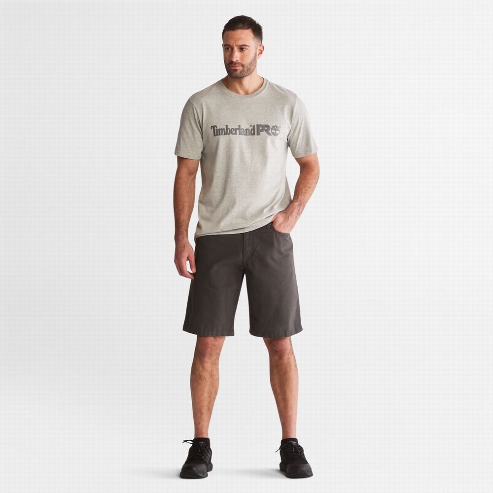 Pánské Tričko Timberland PRO® Base Plate Krátké-Sleeve Logo T-Shirt Světle Šedé | TI61473-275