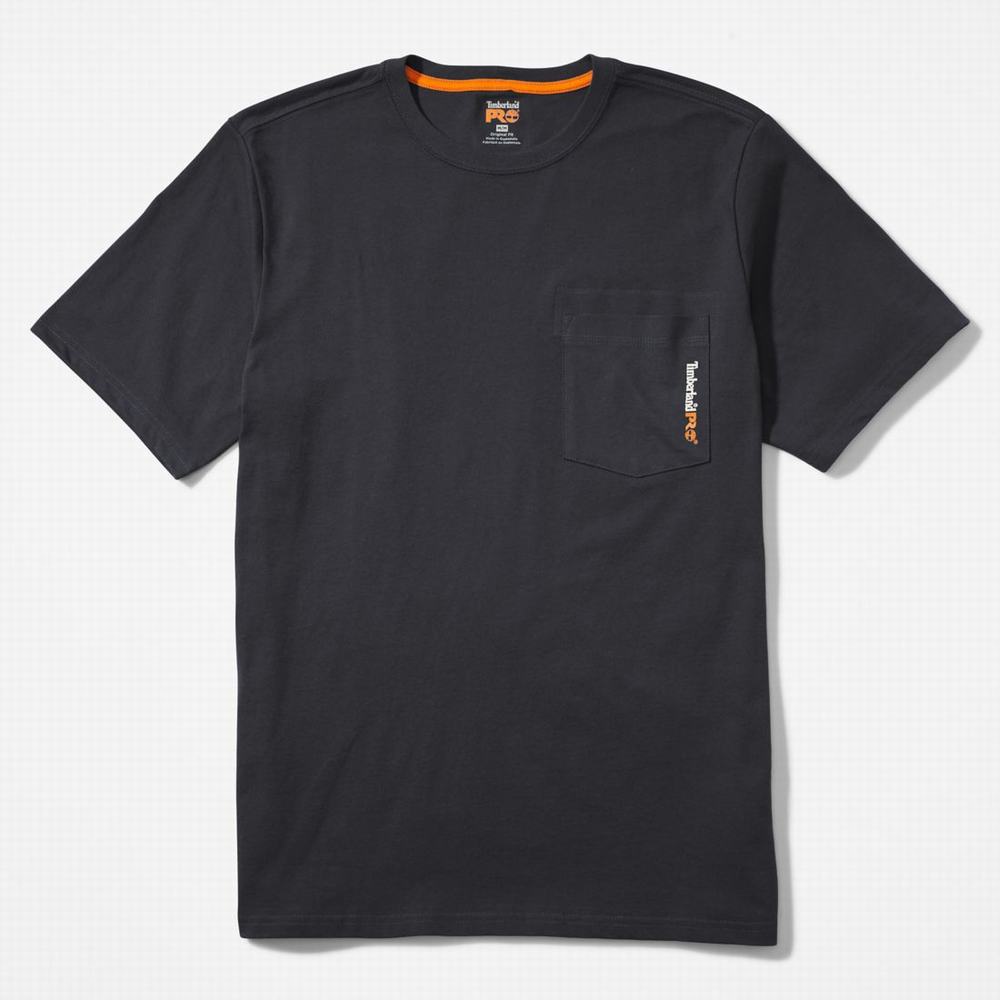 Pánské Tričko Timberland PRO® Base Plate Blended Krátké-Sleeve T-Shirt Černé | TI67345-790