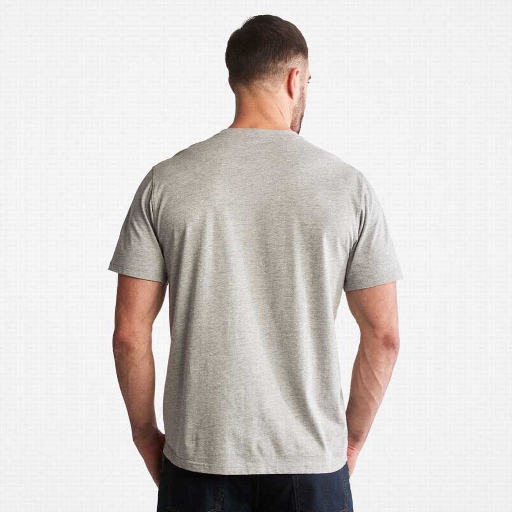 Pánské Tričko Timberland PRO® Textured Graphic Krátké-Sleeve T-Shirt Světle Šedé | TI35026-365
