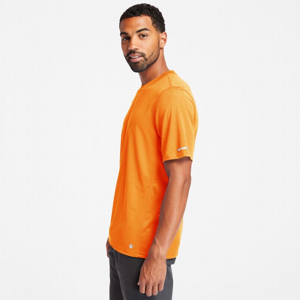 Pánské Tričko Timberland PRO® Wicking Good Krátké-Sleeve T-Shirt Oranžové | TI27016-460