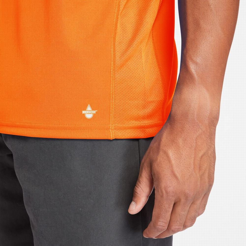 Pánské Tričko Timberland PRO® Wicking Good Krátké-Sleeve T-Shirt Oranžové | TI27016-460