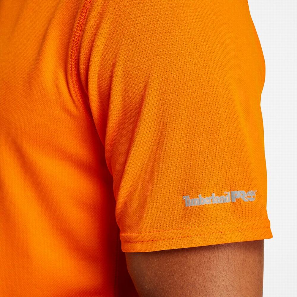 Pánské Tričko Timberland PRO® Wicking Good Krátké-Sleeve T-Shirt Oranžové | TI27016-460