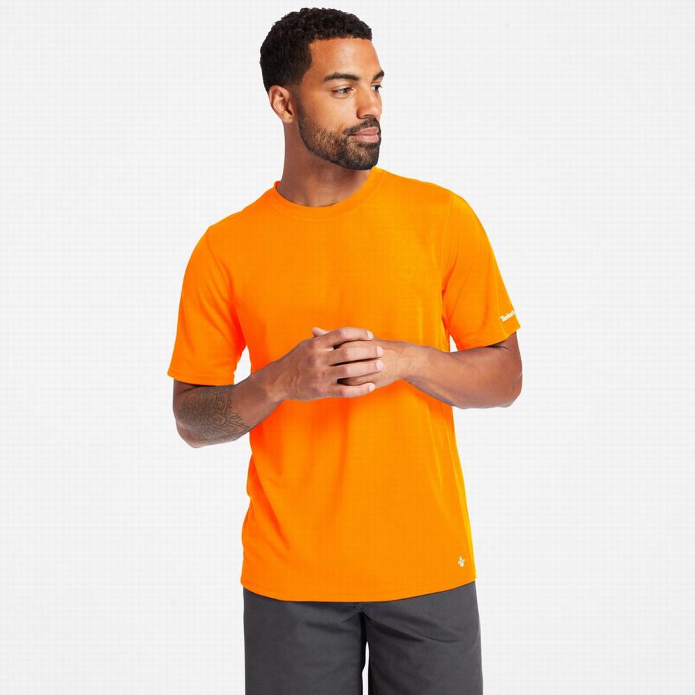 Pánské Tričko Timberland PRO® Wicking Good Krátké-Sleeve T-Shirt Oranžové | TI27016-460