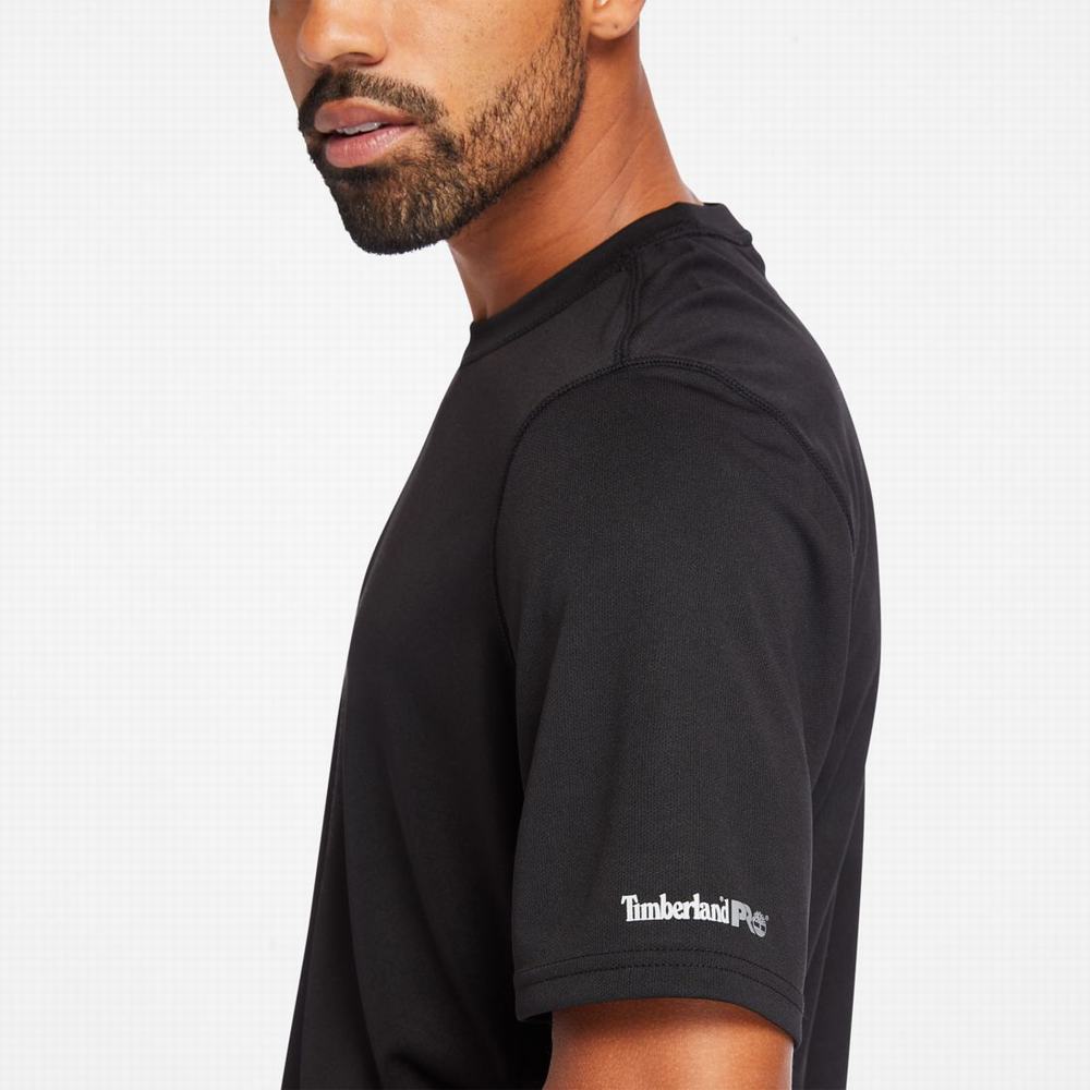 Pánské Tričko Timberland PRO® Wicking Good Krátké-Sleeve T-Shirt Černé | TI42756-258